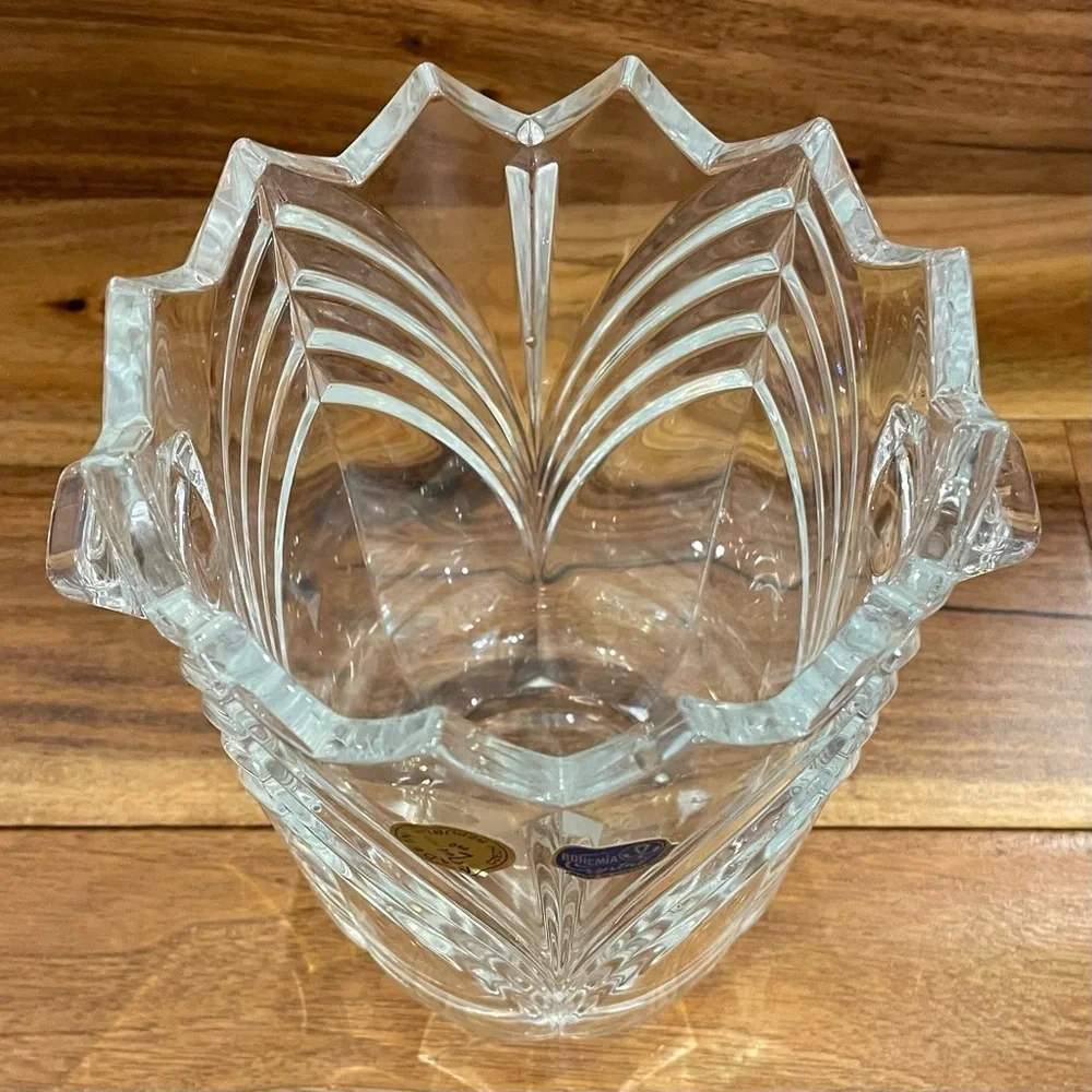 Vintage Bohemia Ballerina Crystal Ice Bucket Prima Collection Czech Republic.